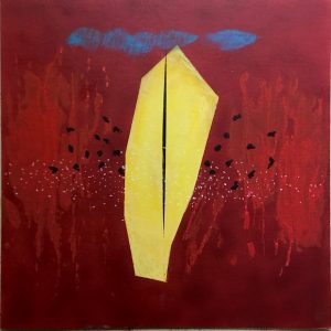 In space/3 mixed media on Archival Quality Mount with Mix Media